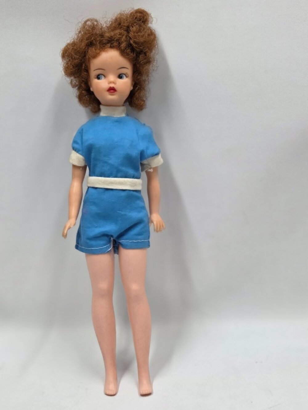 Tammy Doll Reliable Ideal Canada Auburn Hair Blue Romper Straight Legs 1960's